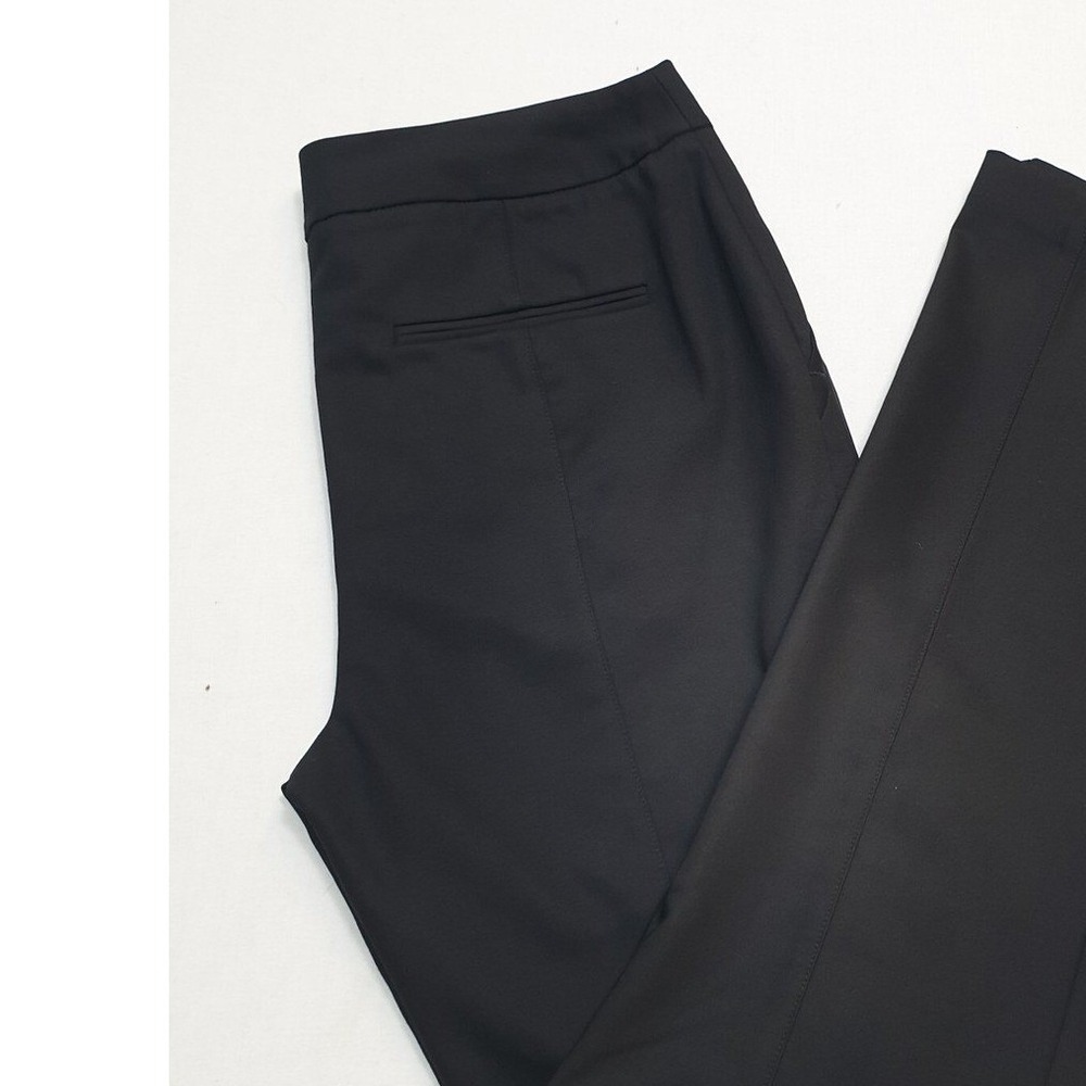 Womens Black Straight Leg Side Zip Dress Pants Trousers Professional Size 6-8